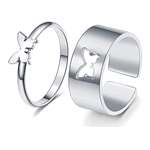Butterfly Couple Ring- Set of 2
